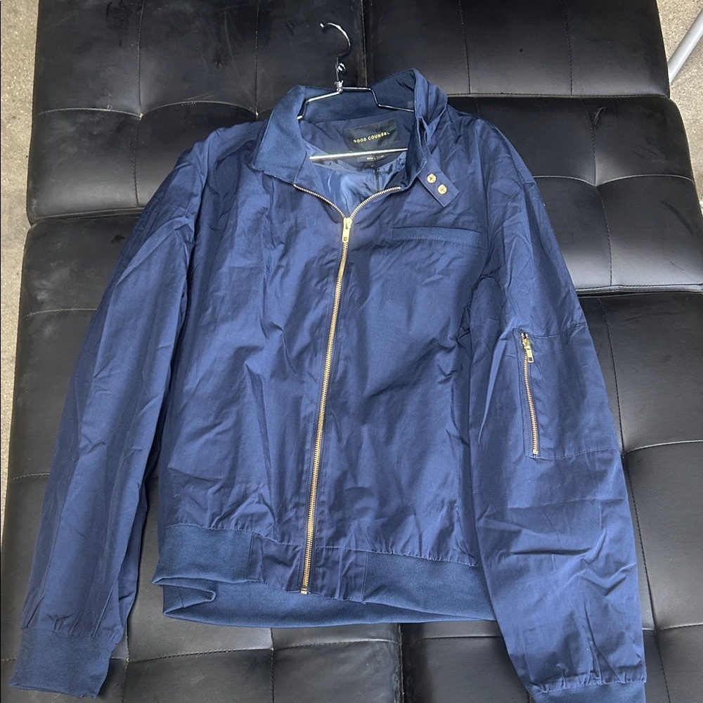 Navy Blue Men's Windbreaker Jacket